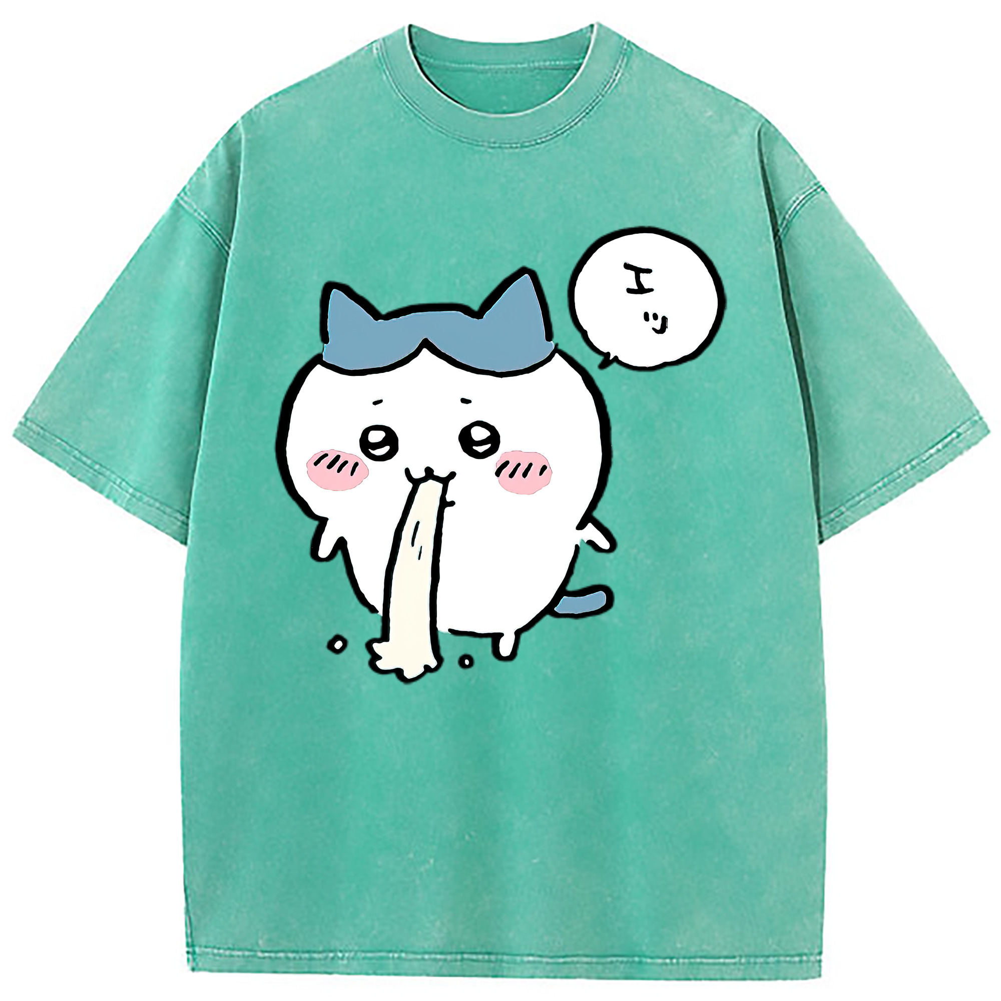 （画像用） ちいかわ ハチワレ Chii-kawa hachiware 綿100% ヴィンテージ風 半袖Tシャツ（フロントプリント）